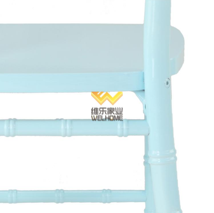 Light blue solid wood chiavari dining chair for wedding/event